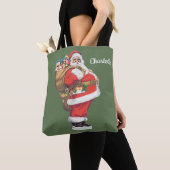 Klassieke Kerstman, Victoriaanse Kerstmis-uitknips Tote Bag (Dichtbij)