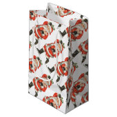 Klassieke Kerstman Victorian Santa Claus IJsschaat Klein Cadeauzakje (Voorkant Gekanteld)