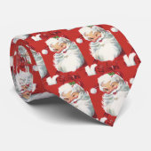 Klassieke Kerstman, vrolijk en knipogend Stropdas (Opgerold)