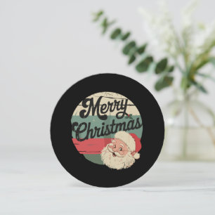 Klassieke Kerstman Vrolijk Kerst Gezicht Oud  Feestdagenkaart