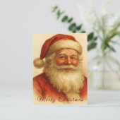 Klassieke  Kerstman Vrolijk Kerstfeest Briefkaart (Staand voorkant)
