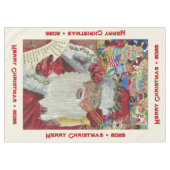 Klassieke Kerstman - Winter Wit Aangepaste Kerstmi Tafelkleed (Voorkant (Horizontaal))