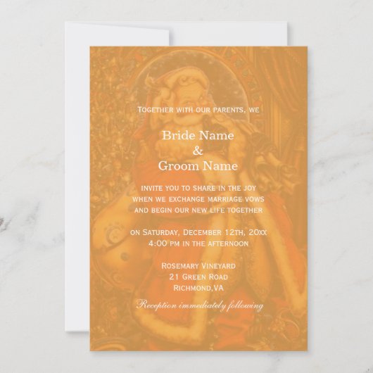 Klassieke Kerstman wintertrouw Kaart (Voorkant)