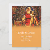 Klassieke Kerstman wintertrouw Kaart (Achterkant)