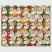 Klassieke kerstmankerwrak cadeaupapier (Vlak)