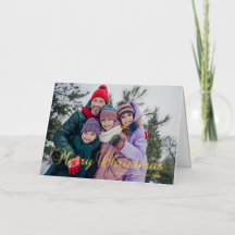 Klassieke Kerstmis Calligrafie Familie Foto