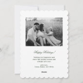 Klassieke Kerstmis gespeeld tweezijdige familiefot Feestdagenkaart (Achterkant)