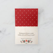 Klassieke Kerstmis Huwelijk Dankjewel met Dennenap Bedankkaart (Binnen)