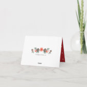 Klassieke Kerstmis Huwelijk Dankjewel met Dennenap Bedankkaart (Achterkant)