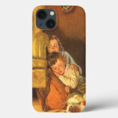 Klassieke Kerstmis Kinderen die op Kerstman wachte Case-Mate iPhone Case (Achterkant)