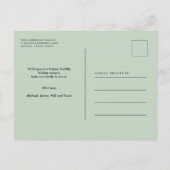 Klassieke kerstmis met twee foto's op maat briefkaart (Achterkant)