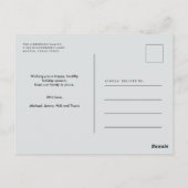 Klassieke kerstmis met twee foto's op maat briefkaart (Achterkant)