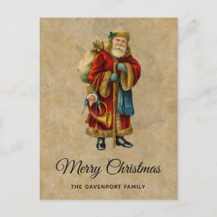 Klassieke Kerstmis Oude Wereld Sinterklaas Feestdagenkaart