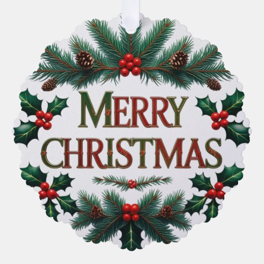 Klassieke Kerstmis Papieren Kerstartikel Kaart (Voorkant)