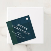 Klassieke Kerstmis plaid eenvoudige marine geperso Bedankjes Labels (In situ)