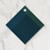 Klassieke Kerstmis plaid eenvoudige marine geperso Bedankjes Labels (Achterkant)