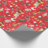 Klassieke Kerstmis Speelgoed Trommel Soldaat Jack  Cadeaupapier (Hoek)