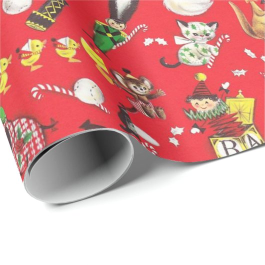 Klassieke Kerstmis Speelgoed Trommel Soldaat Jack  Cadeaupapier (Rol Hoek)