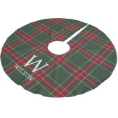 Klassieke Kerstmis Tartan Plaid Monogram Kerstboom Rok (Gekanteld)
