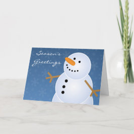 Klassieke Kerstmis van de Sneeuwman van de Feestdagen Kaart