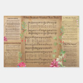 Klassieke kerstmuziek 3 inpakpapier vellen (Voorkant 2)