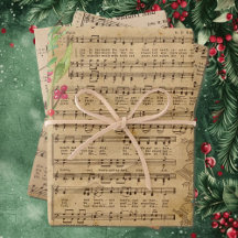 Klassieke kerstmuziek 3 inpakpapier vellen