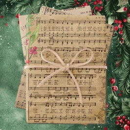 Klassieke kerstmuziek 3 inpakpapier vellen