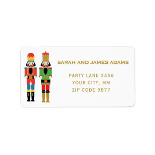 KLASSIEKE KERSTNOTENKRAKER ADRES STICKER