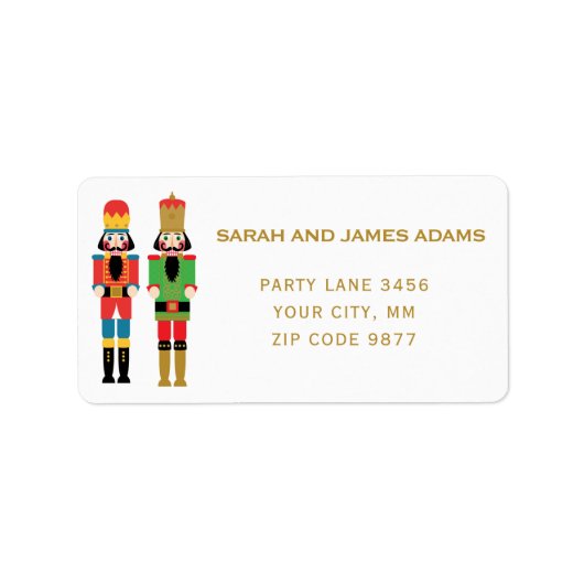 KLASSIEKE KERSTNOTENKRAKER ADRES STICKER (Voorkant)