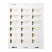 KLASSIEKE KERSTNOTENKRAKER ADRES STICKER (Full Sheet)