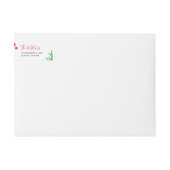 Klassieke kerstomloop rond retouradreslabel (Voorkant)