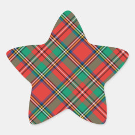 Klassieke kerstpannen ster sticker