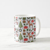 Klassieke kerstpatronen en Prints Koffiemok (Voorkant rechts)