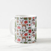 Klassieke kerstpatronen en Prints Koffiemok (Voorkant links)