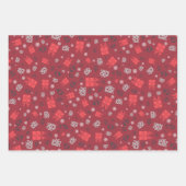 Klassieke kerstpictogrammen inpakpapier vel (Voorkant 3)