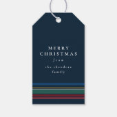 Klassieke kerstplaid eenvoudige elegante vakantie cadeaulabel (Voorkant)