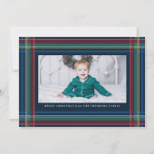 Klassieke kerstplaid foto feestdagenkaart (Voorkant)