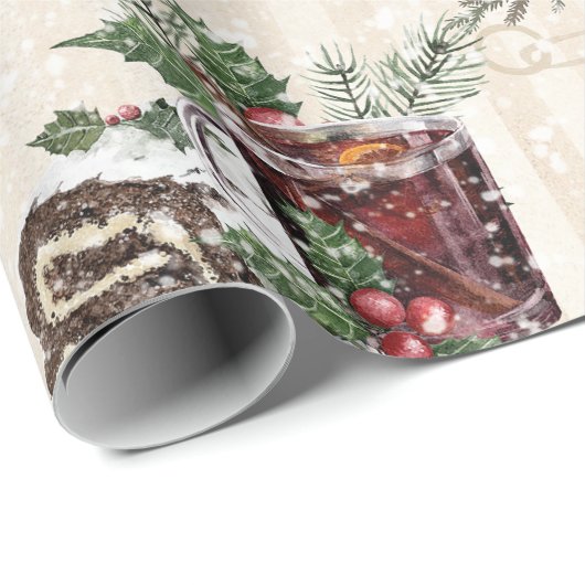 Klassieke kerstrode en witte punsettia bloem cadeaupapier (Rol Hoek)