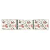 Klassieke kerstrode en witte punsettia bloemen korte tafelloper (Horizontaal)