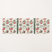 Klassieke kerstrode en witte punsettia bloemen yogamat (Voorkant (horizontaal))