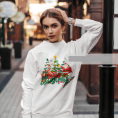 Klassieke kerstscène met Santa, Rendier & Tree Trui