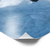 Klassieke kerstscène met Santa, Snowman Foto Afdruk (Hoek)