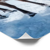 Klassieke kerstscène met Santa, Snowman Perfect Poster (Hoek)