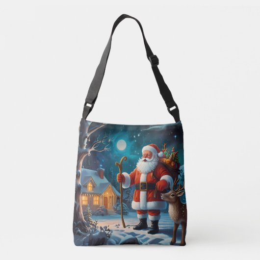 Klassieke kerstseizoenen Joy Crossbody Tas (Achterkant)