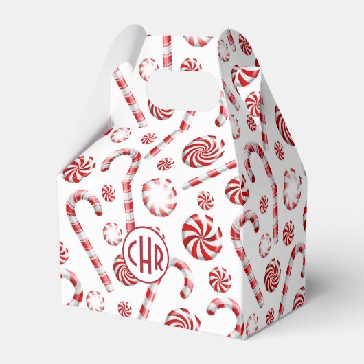 Klassieke kerstsnoepriet bedankdoosjes (Achterkant)