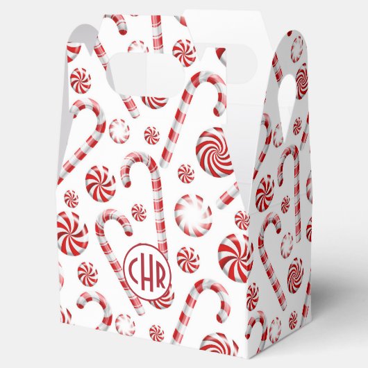 Klassieke kerstsnoepriet bedankdoosjes (Geopend)