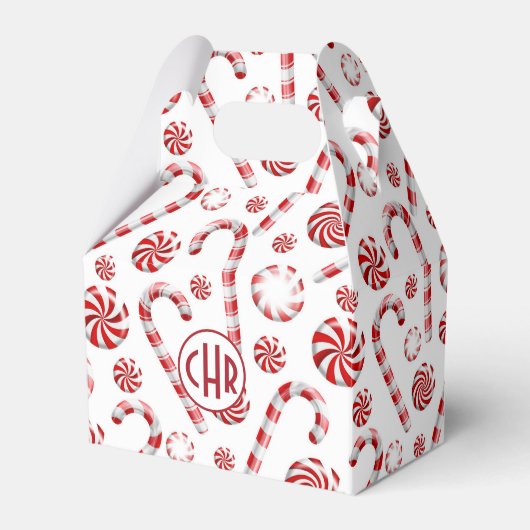 Klassieke kerstsnoepriet bedankdoosjes (Voorkant Zijde)