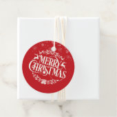 Klassieke kerstsnowflakes foto bedankjes labels (In situ)