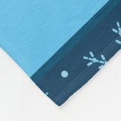 Klassieke kerstsnowflakken op aangepast blauw van fleece deken (Hoek)