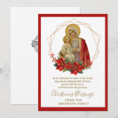 Klassieke kerststal met Maria en Jezus  Feestdagenkaart (Voorkant / Achterkant)